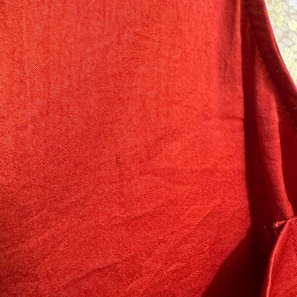 Helmut by Helmut Lang Burnt Orange Flowy Button Down Tank Top XS - Picture 6 of 7